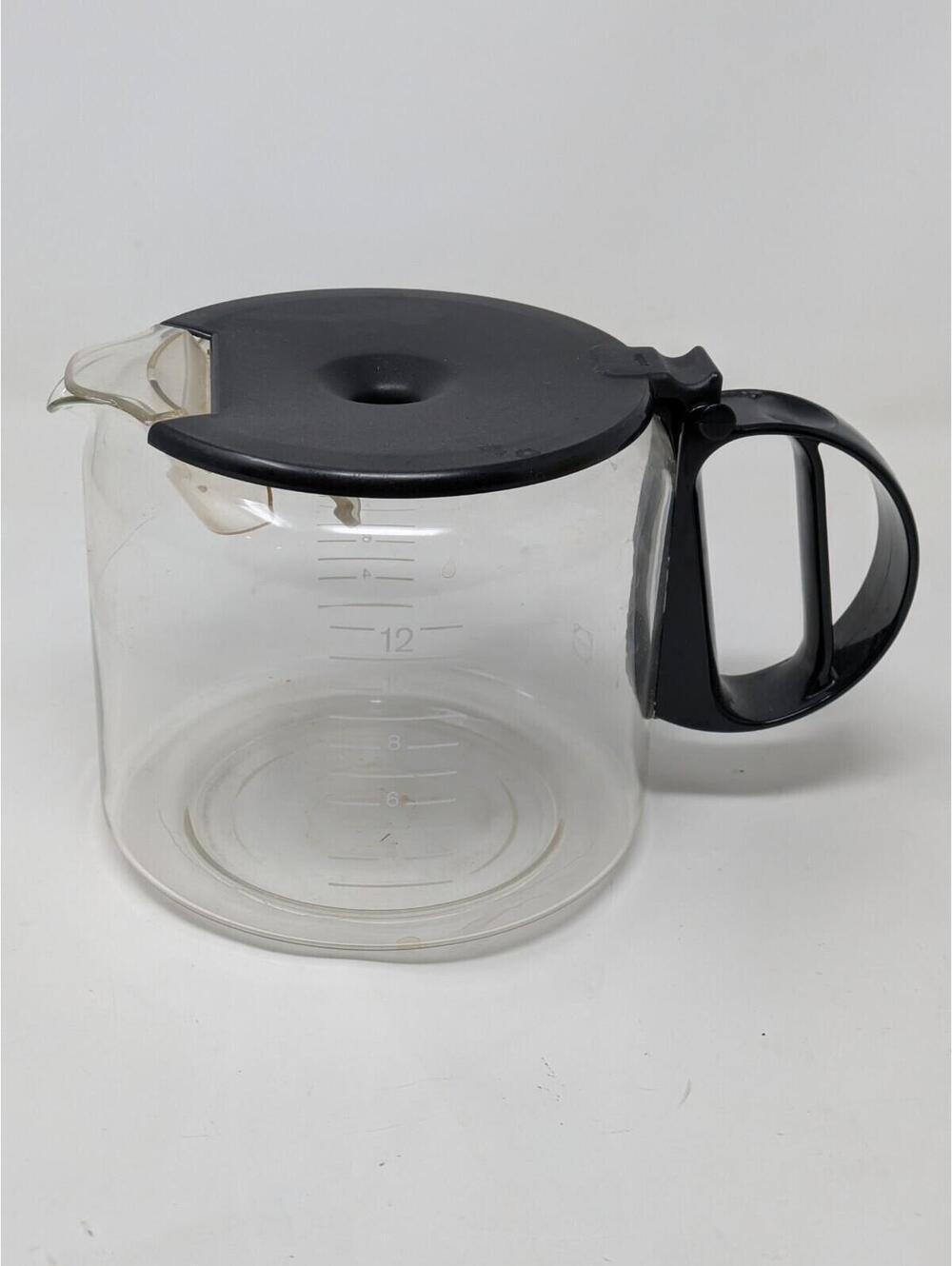 Braun Black Aromaster Carafe 12 Cup Drip Coffee Maker Container w/ Flavor Lip.